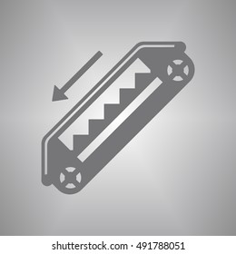 Escalator  icon.  Flat design.