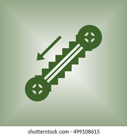 Escalator  icon. Flat design.