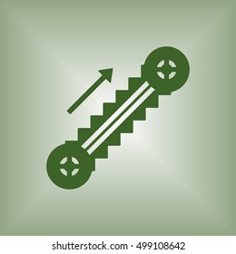 Escalator  icon. Flat design.