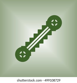 Escalator  icon. Flat design.