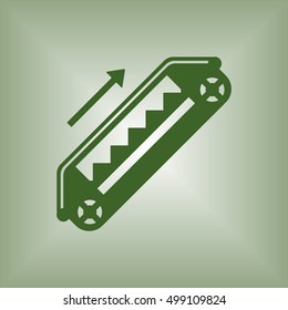 Escalator  icon.  Flat design.