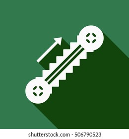Escalator  icon. Flat design.