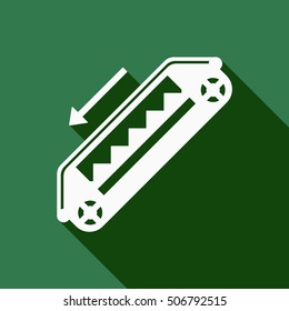 Escalator  icon.  Flat design.