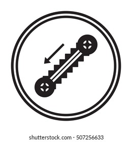 Escalator  icon. Flat design.