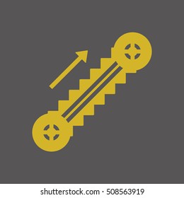 Escalator  icon. Flat design.