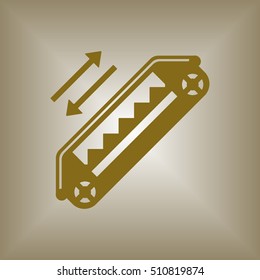 Escalator  icon.  Flat design.