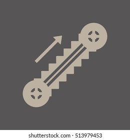 Escalator  icon. Flat design.