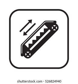 Escalator  icon.  Flat design.