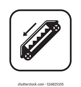 Escalator  icon.  Flat design.