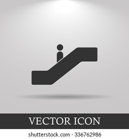 Escalator icon. Flat design style. EPS 10
