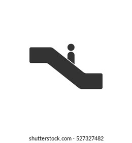 Escalator icon flat. Illustration isolated vector sign symbol