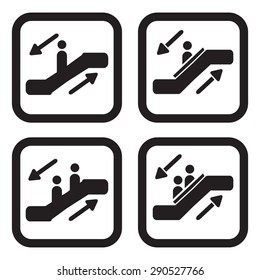 Escalator icon four variations