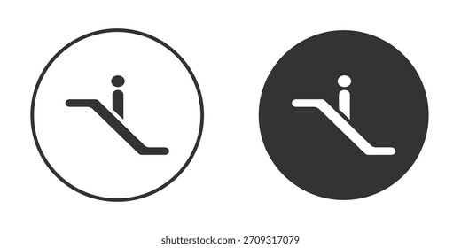 Escalator icon in glyph style for web Design. UI UX icons