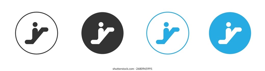 Ícone da escada rolante Modelo de design de ícone gráfico