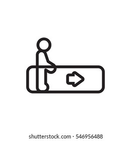 escalator icon illustration isolated vector sign symbol
