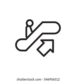 escalator up icon illustration isolated vector sign symbol