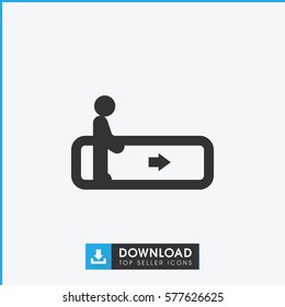 escalator icon illustration isolated vector sign symbol