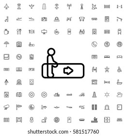 escalator icon illustration isolated vector sign symbol. Airport icons set.