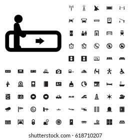 Escalator icon illustration isolated vector sign symbol. airport icons vector set. on white background
