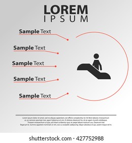 escalator icon. escalator infographics template