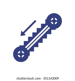 Escalator   icon,  isolated. Flat  design.