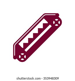 escalator    icon,  isolated. Flat  design.