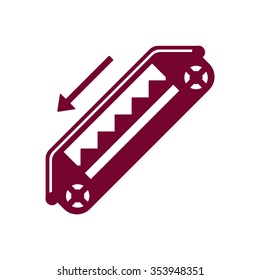 escalator    icon,  isolated. Flat  design.