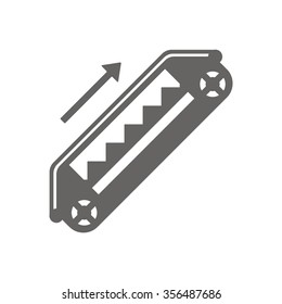 escalator    icon,  isolated. Flat  design.