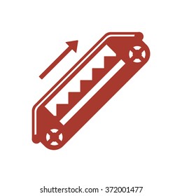 escalator   icon,  isolated. Flat  design.