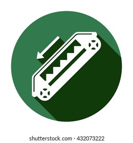 Escalator   icon,  isolated. Flat  design.