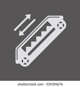Escalator   icon,  isolated. Flat  design.