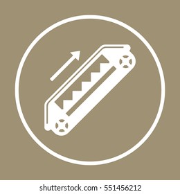 Escalator   icon,  isolated. Flat  design.