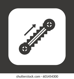 Escalator   icon,  isolated. Flat  design.