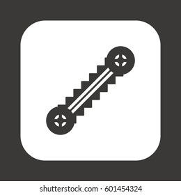 Escalator   icon,  isolated. Flat  design.