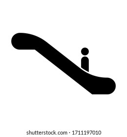 Icono de escalador aislado en fondo blanco. Símbolo de escalera.