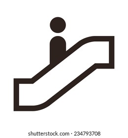 Escalator icon isolated on white background