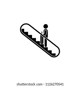 Escalator Up icon. Line style icon design. UI. Illustration of escalator up icon. Pictogram isolated on white. Ready to use in web design, apps, software, print