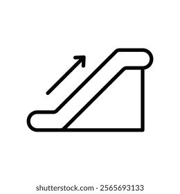 Escalator up icon line vector design template with trendy style