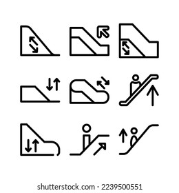 escalator icon or logo isolated sign symbol vector illustration - Collection of high quality black style vector icons

