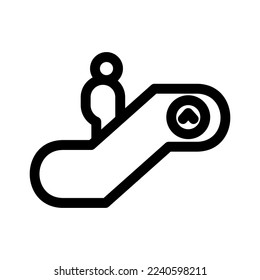icono de escalador o logotipo símbolo de signo aislado ilustración vectorial - iconos vectoriales de estilo negro de alta calidad
