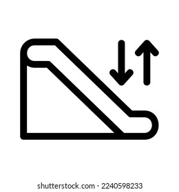 escalator icon or logo isolated sign symbol vector illustration - high quality black style vector icons
