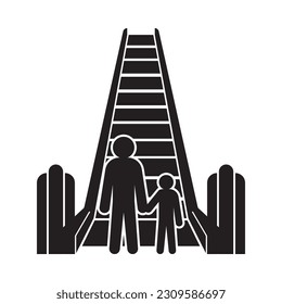 Escalator icon logo symbol,illustration design template.