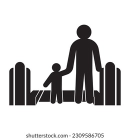 Escalator icon logo symbol,illustration design template.