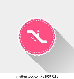 Escalator icon with long shadow