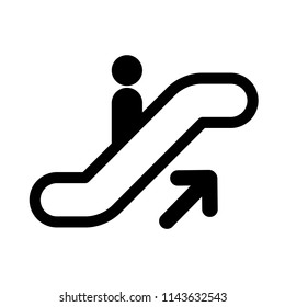 Escalator Up Icon - Moving Staircase