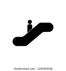 Escalator icon on white background