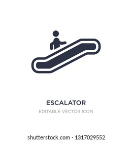 escalator icon on white background. Simple element illustration from Signs concept. escalator icon symbol design.