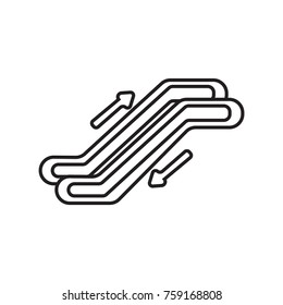 escalator icon outline