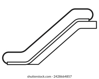 An escalator icon in outline and vector format.
