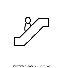 Escalator icon Outline vector for web ui